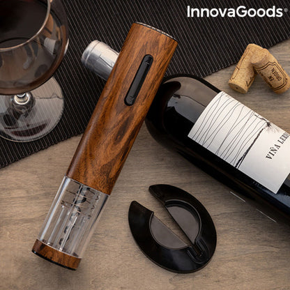 Sacacorchos Automático Recargable Efecto Madera Corkout InnovaGoods