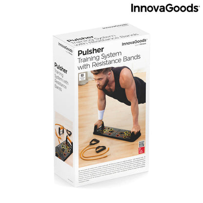 Tabla de Flexiones Push-Up con Bandas de Resistencia y Guía de Ejercicios Pulsher InnovaGoods