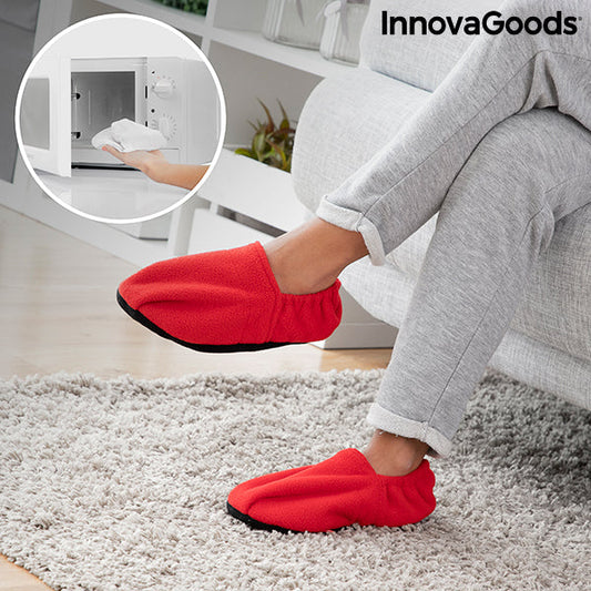 Zapatillas de Casa Calentables en Microondas InnovaGoods Rojo