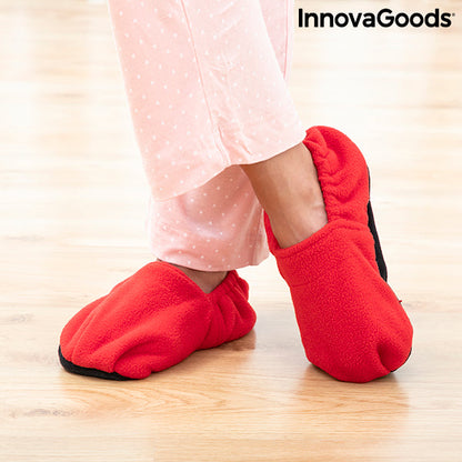 Zapatillas de Casa Calentables en Microondas InnovaGoods Rojo