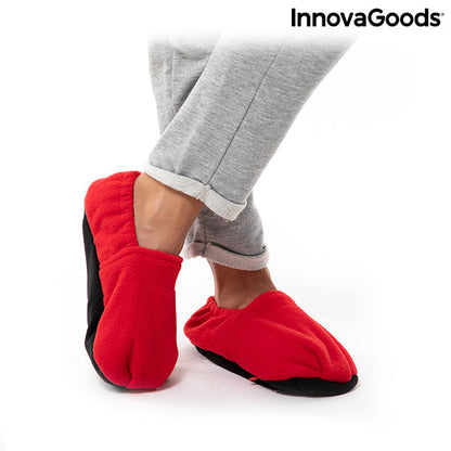 Zapatillas de Casa Calentables en Microondas InnovaGoods Rojo