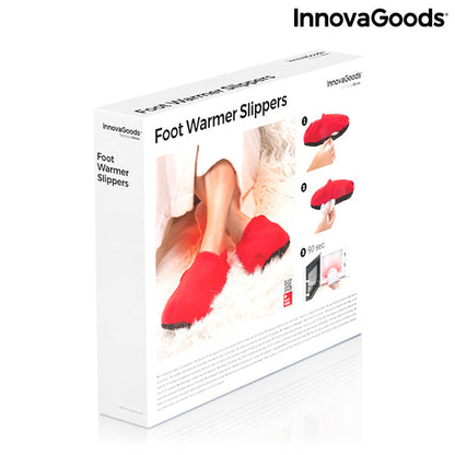 Zapatillas de Casa Calentables en Microondas InnovaGoods Rojo