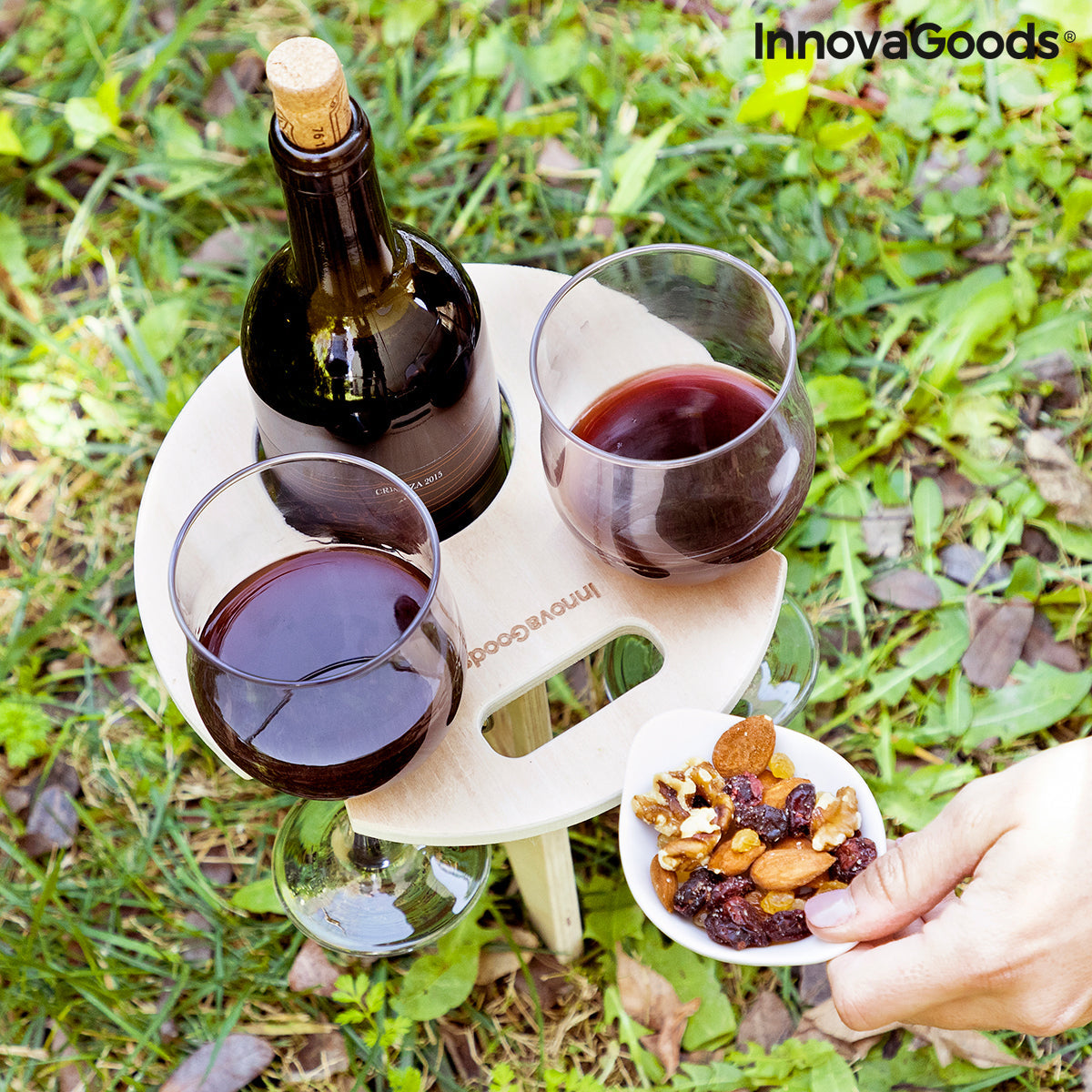 Mesa de Vino Plegable y Portátil para Exteriores Winnek InnovaGoods