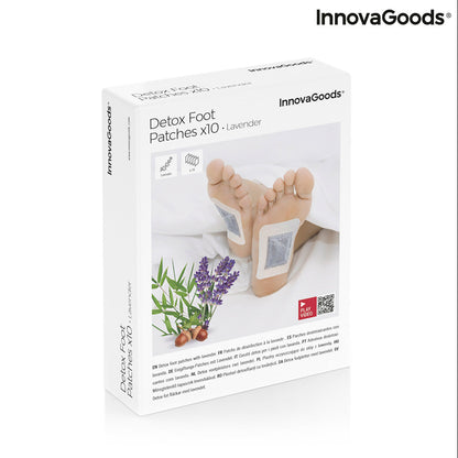 Parches Desintoxicantes para Pies Lavender InnovaGoods 10 Unidades