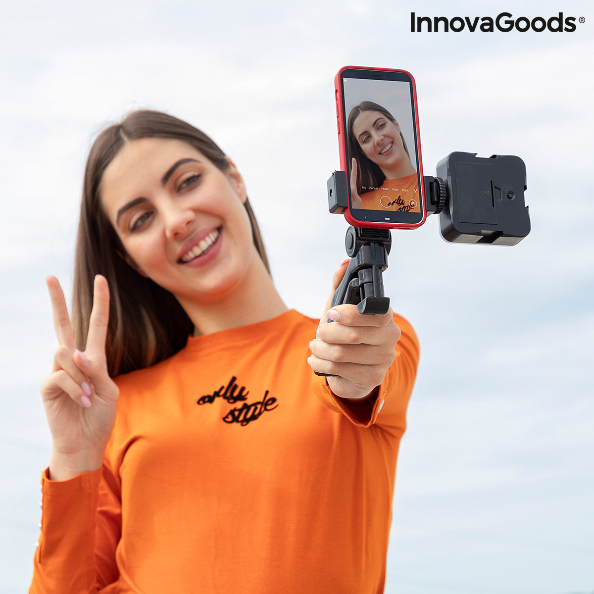 Kit Vlogging con Luz, Micrófono y Mando Plodni InnovaGoods 6 Piezas