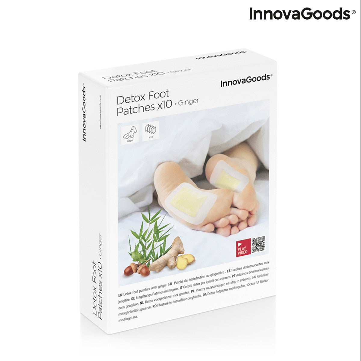 Parches Desintoxicantes para Pies Bamboo InnovaGoods 10 Unidades