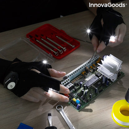 Guantes con Luz LED Gleds InnovaGoods 2 Unidades