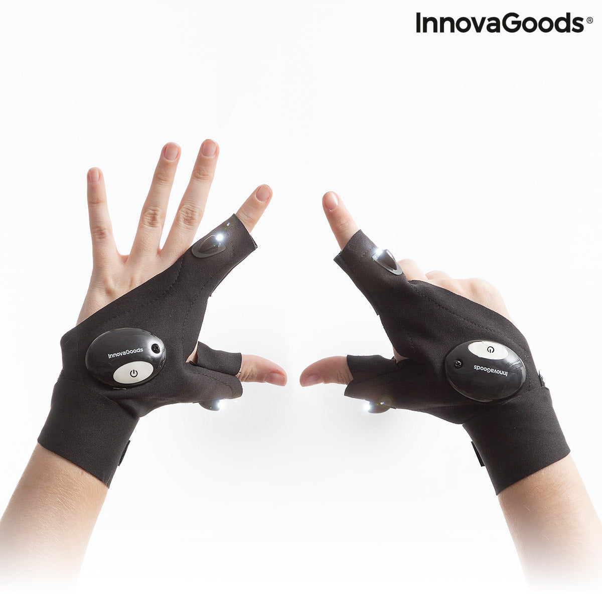 Guantes con Luz LED Gleds InnovaGoods 2 Unidades