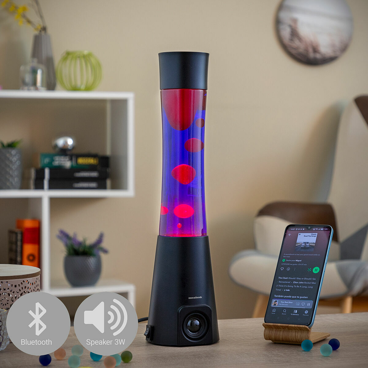 Lámpara de Lava con Altavoz Maglamp InnovaGoods