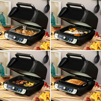 Freidora de Aire con Grill, Accesorios y Recetario InnovaGoods Air Fryer Fryinn 12-in-1 6000 Negro Acero 6 L 3400 W