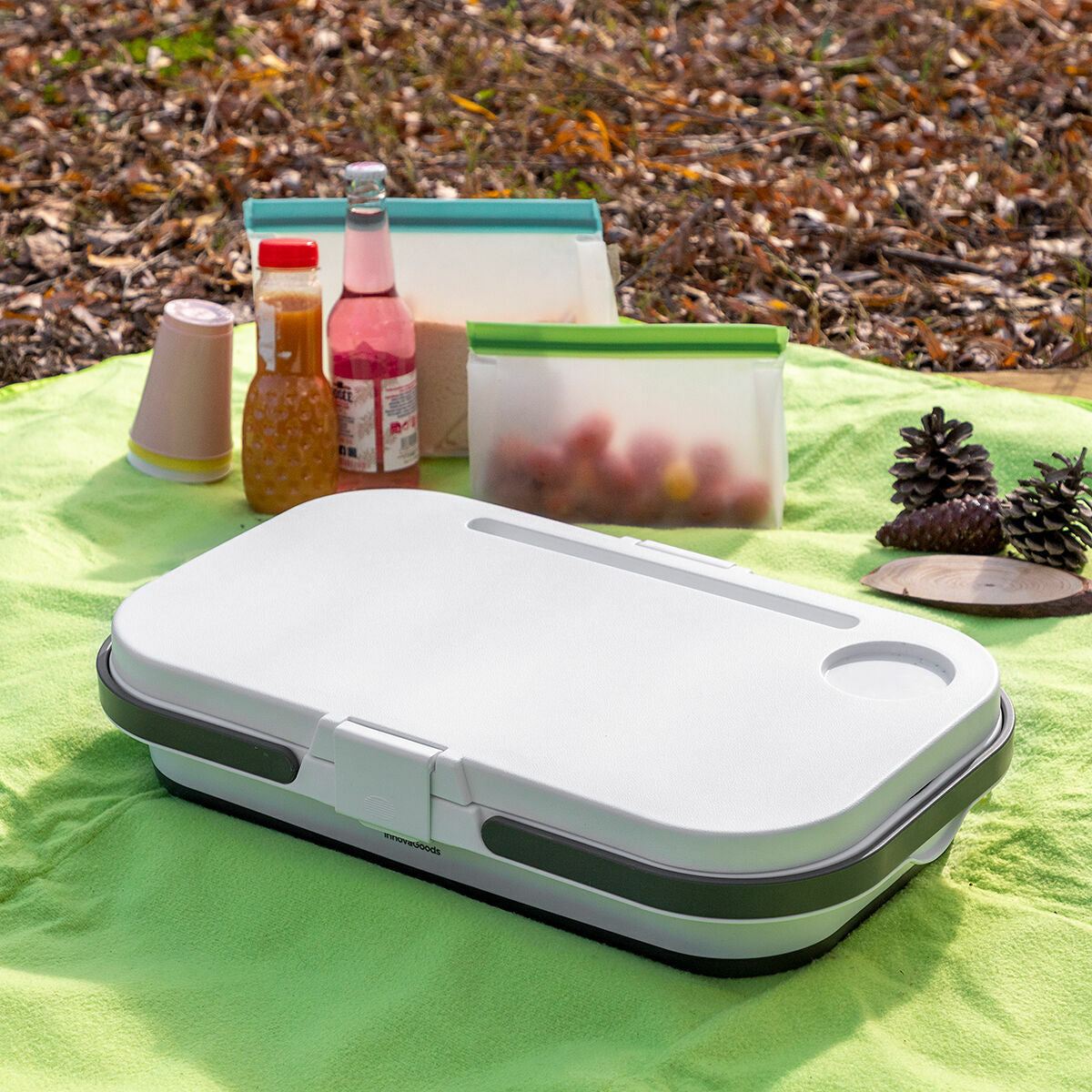 Cesta de Picnic Plegable con Tapa-Mesa Pickning InnovaGoods