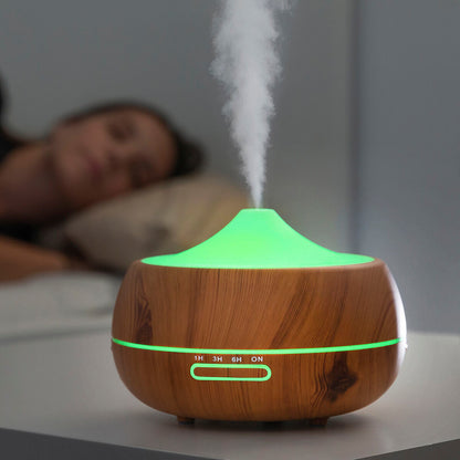 Humidificador Difusor de Aromas LED Wooden-Effect InnovaGoods