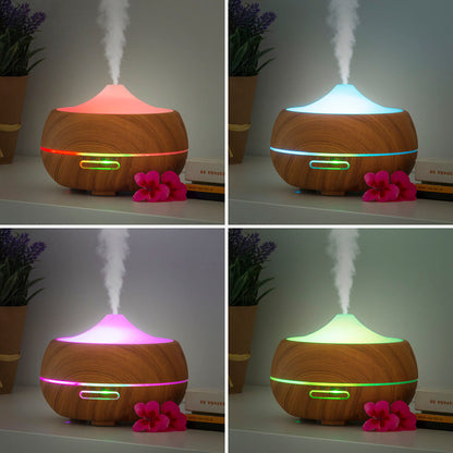 Humidificador Difusor de Aromas LED Wooden-Effect InnovaGoods