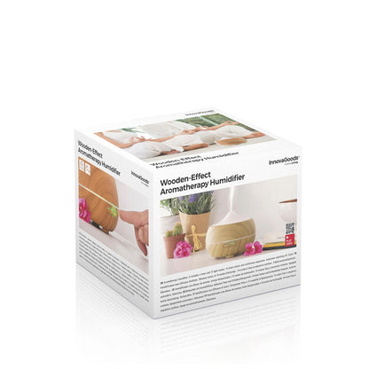 Humidificador Difusor de Aromas LED Wooden-Effect InnovaGoods