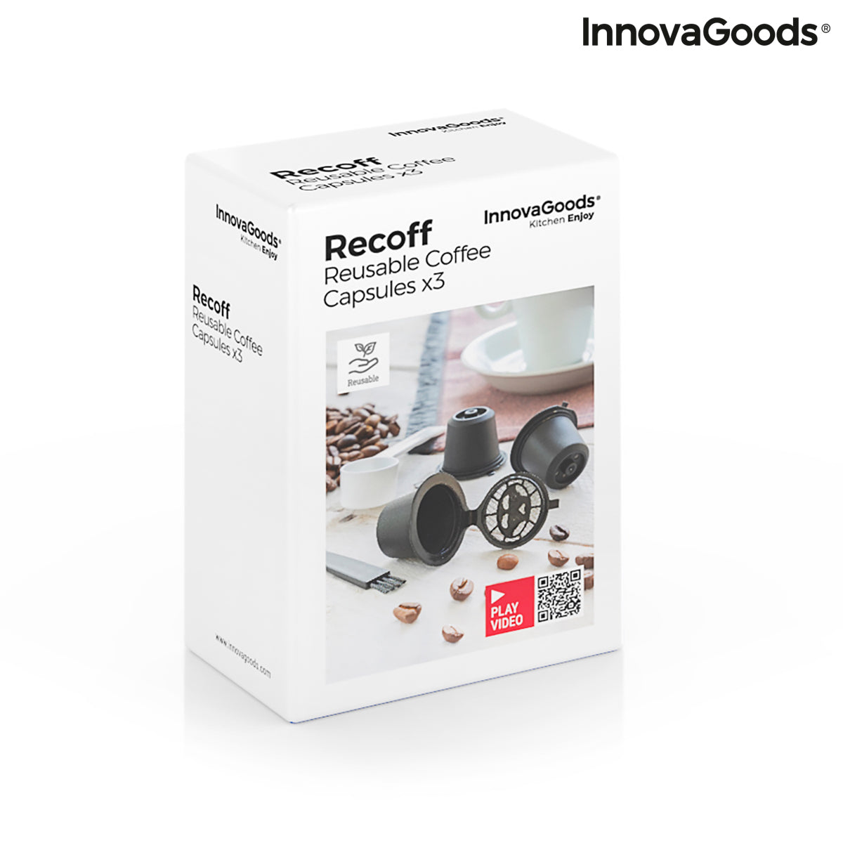 Set de 3 Cápsulas de Café Reutilizables Recoff InnovaGoods