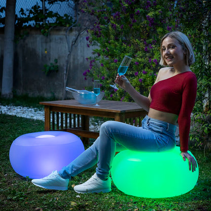 Asiento Hinchable con LED Multicolor y Mando a Distancia Pulight InnovaGoods