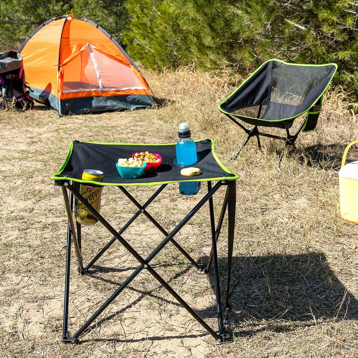 Mesa de Camping Textil Plegable con Funda Cafolby InnovaGoods