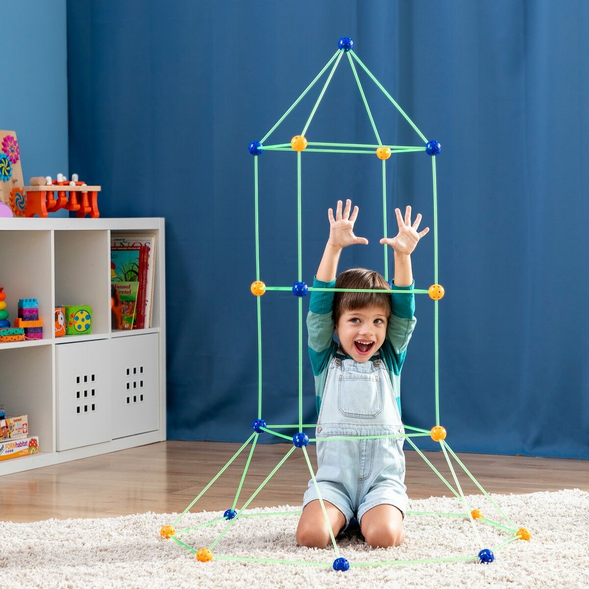 Kit de Construcción de Fuertes para Niños Archikitt InnovaGoods 85 Piezas